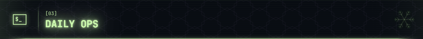 [03] DAILY OPS